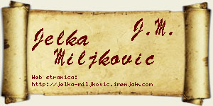 Jelka Miljković vizit kartica